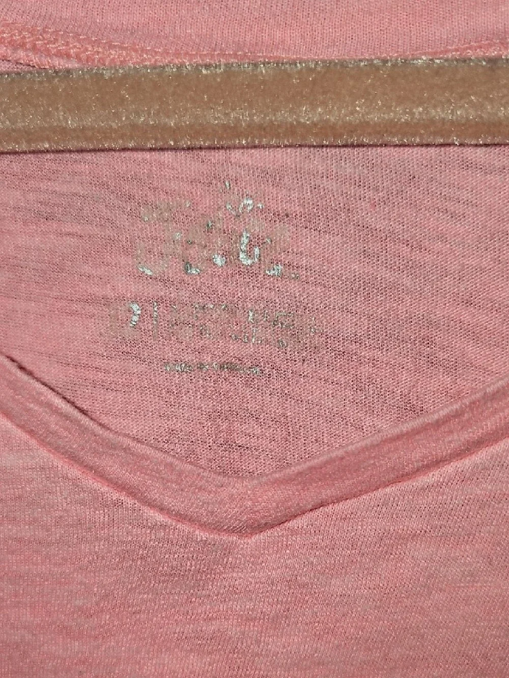 Justice Girls' Light Pink/Coral V-Neck Tee Size 12